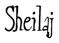 The image contains the word 'Sheilaj' written in a cursive, stylized font.
