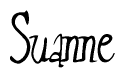 The image contains the word 'Suanne' written in a cursive, stylized font.