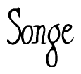 The image is a stylized text or script that reads 'Songe' in a cursive or calligraphic font.