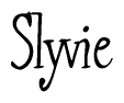 The image is a stylized text or script that reads 'Slyvie' in a cursive or calligraphic font.