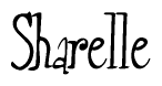 The image is a stylized text or script that reads 'Sharelle' in a cursive or calligraphic font.