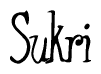 The image is of the word Sukri stylized in a cursive script.