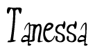 The image is of the word Tanessa stylized in a cursive script.