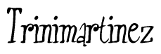 The image is of the word Trinimartinez stylized in a cursive script.
