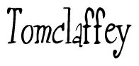 The image contains the word 'Tomclaffey' written in a cursive, stylized font.