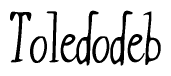 The image is of the word Toledodeb stylized in a cursive script.