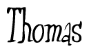 Cursive Script 'Thomas' Text
