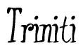 Cursive 'Triniti' Text