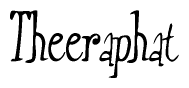 The image is a stylized text or script that reads 'Theeraphat' in a cursive or calligraphic font.