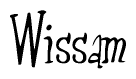 The image contains the word 'Wissam' written in a cursive, stylized font.