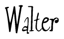The image is of the word Walter stylized in a cursive script.