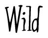 The image is a stylized text or script that reads 'Wild' in a cursive or calligraphic font.
