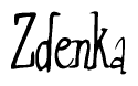 The image is of the word Zdenka stylized in a cursive script.
