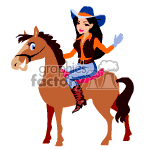 animated girl horseback riding