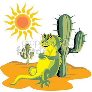 Cinco de Mayo Lizard in Desert