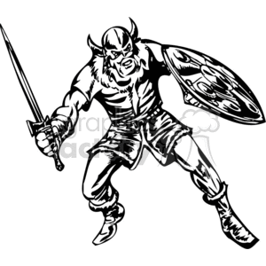 Warrior with Sword and Shield