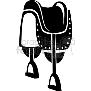 A Black and White Saddle