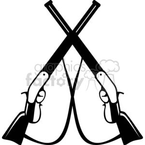 A black and white clipart of two crossed lever action rifles with straps, representing a Western or cowboy theme.