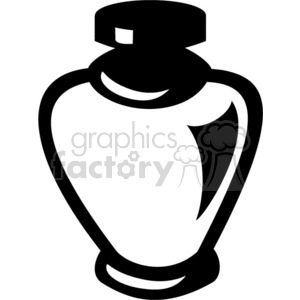 Black and white perfume bottle