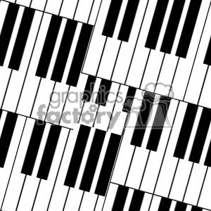 A repeated pattern of overlapping piano keyboard designs, featuring black and white keys.