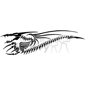 The image shows a stylized silhouette of a dragon in a tribal tattoo design, suitable for use with a vinyl cutter for signage or decals due to its bold lines and clear contrasts.