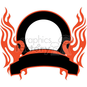 Flaming Circular Badge