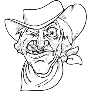 Funny Angry Cowboy