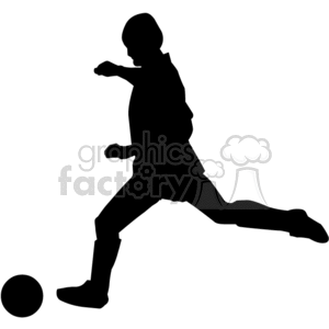 silhouette  of a guy kicking a ball