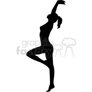 silhouette of a women dancing