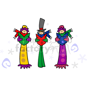 Three Christmas Carolers