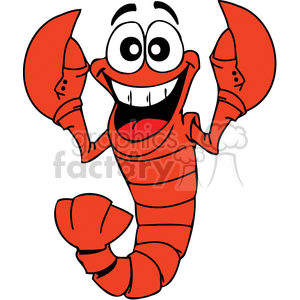 happy baby lobster in red
