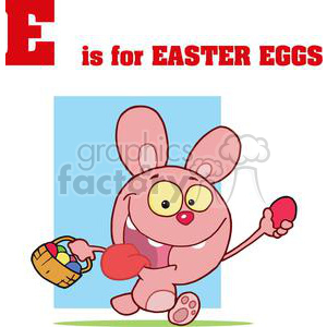 E is for Easter Eggs in Red Letters