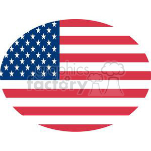 The American Flag With White Stars Over Blue And Rows Of Red Oval
