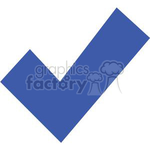 A simple blue check mark clipart image over a white background, representing approval or correctness.