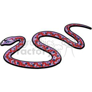 Clipart image of a colorful snake, potentially representing the serpent or snake in star signs or horoscopes.