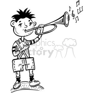boy playing the trumpet