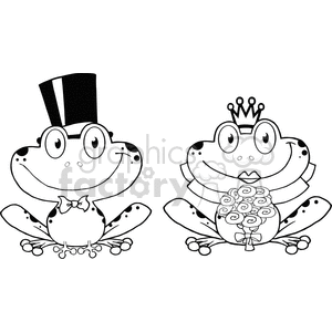 Funny Frog Couple Wedding - Bride and Groom Frogs in Love