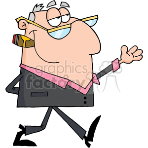 Cartoon-Happy-Businessman-Shows