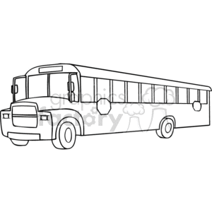 Outline clipart of a school bus, ideal for education and back-to-school themes.