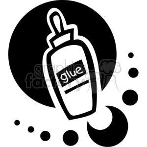 Whimsical outline of a glue bottle, ideal for back-to-school and classroom-themed projects.