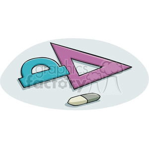 Cartoon triangle measuring tool