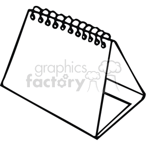 Black And White Outline Of A Textbook And Small Note Pad Clipart 3452 Graphics Factory