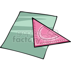 Cartoon geometry measuring triangle