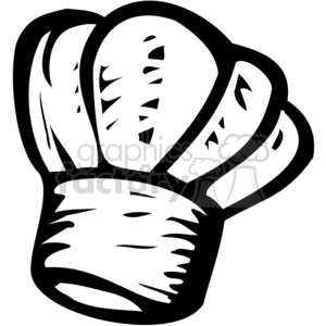 black white chef hat