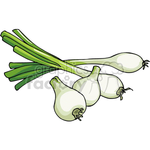 Clipart image of green onions.