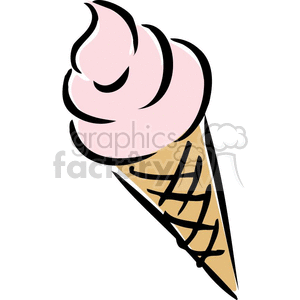 Pink Ice Cream Cone