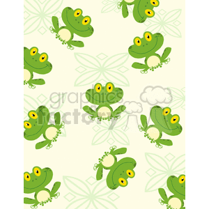 Whimsical Cartoon Frog Pattern