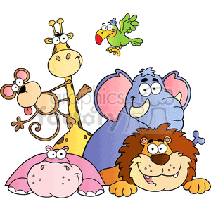 Cartoon jungle animals