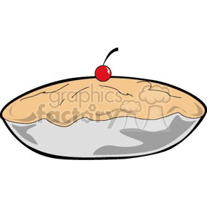 Pie with cherry on top