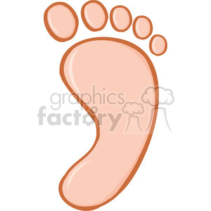 A comical illustration of a large, exaggerated foot with toes, featuring a simple cartoon style.